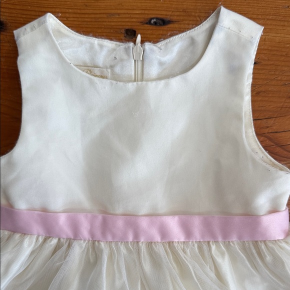 American Princess Wedding Cream & pink Baby size 24 month flower girl Dress - Picture 3 of 11